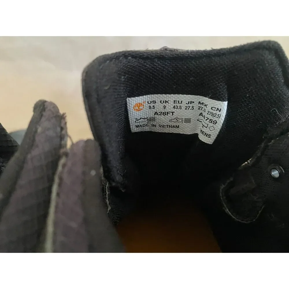 Timberland Solar Wave Mid Hiking Boots Men's Size 9.5 Olive Green Black A28FT